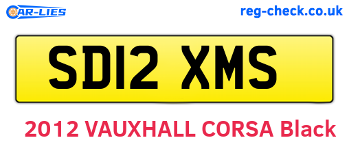SD12XMS are the vehicle registration plates.