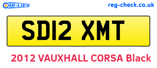 SD12XMT are the vehicle registration plates.