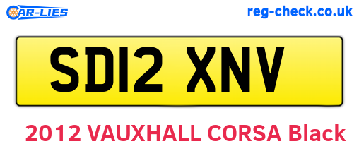 SD12XNV are the vehicle registration plates.