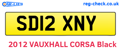 SD12XNY are the vehicle registration plates.