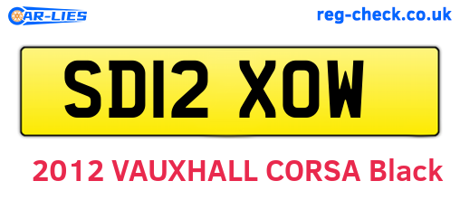 SD12XOW are the vehicle registration plates.