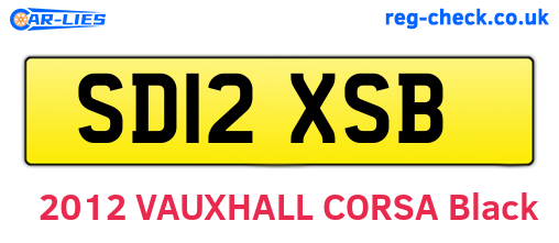 SD12XSB are the vehicle registration plates.