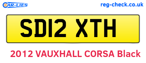 SD12XTH are the vehicle registration plates.