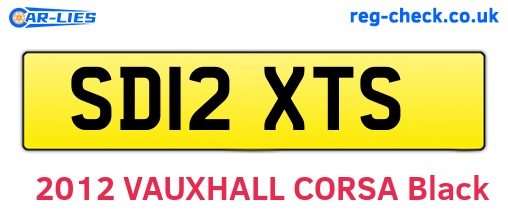SD12XTS are the vehicle registration plates.