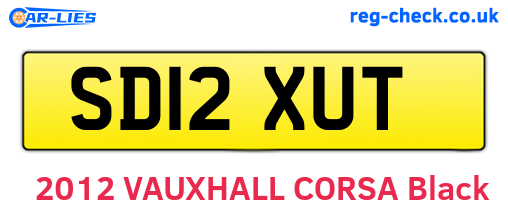 SD12XUT are the vehicle registration plates.