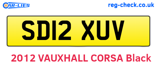 SD12XUV are the vehicle registration plates.