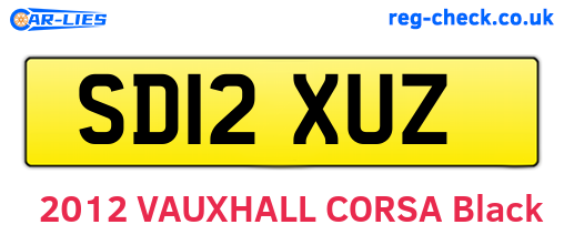 SD12XUZ are the vehicle registration plates.