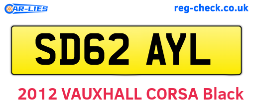 SD62AYL are the vehicle registration plates.