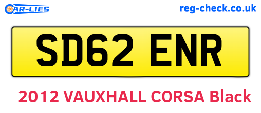 SD62ENR are the vehicle registration plates.