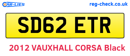 SD62ETR are the vehicle registration plates.