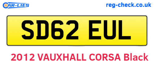 SD62EUL are the vehicle registration plates.