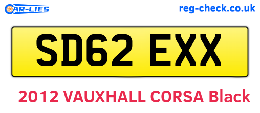 SD62EXX are the vehicle registration plates.