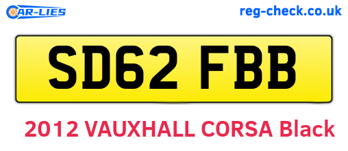 SD62FBB are the vehicle registration plates.