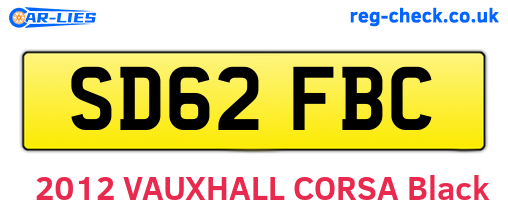SD62FBC are the vehicle registration plates.