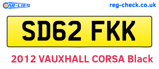 SD62FKK are the vehicle registration plates.
