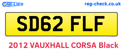 SD62FLF are the vehicle registration plates.