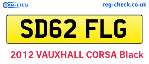 SD62FLG are the vehicle registration plates.