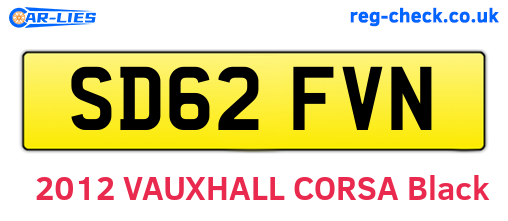 SD62FVN are the vehicle registration plates.
