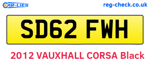 SD62FWH are the vehicle registration plates.