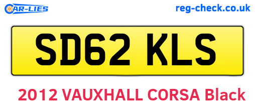 SD62KLS are the vehicle registration plates.