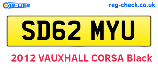SD62MYU are the vehicle registration plates.