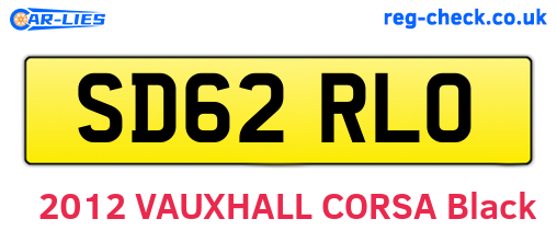 SD62RLO are the vehicle registration plates.