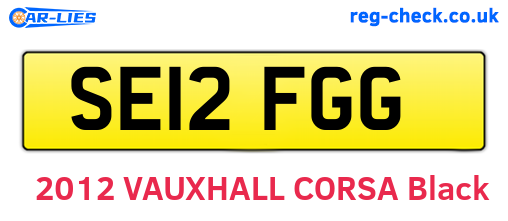 SE12FGG are the vehicle registration plates.