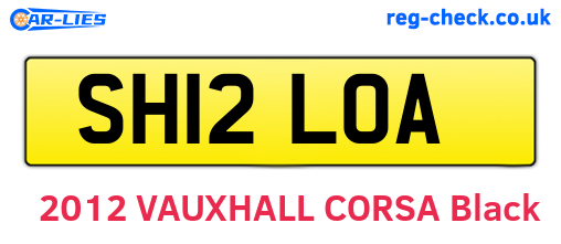 SH12LOA are the vehicle registration plates.