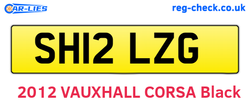 SH12LZG are the vehicle registration plates.