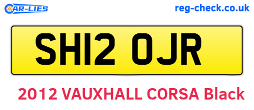 SH12OJR are the vehicle registration plates.