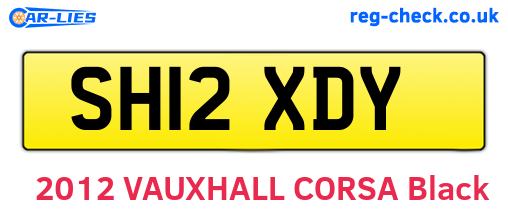 SH12XDY are the vehicle registration plates.
