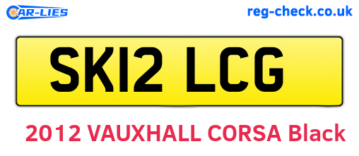 SK12LCG are the vehicle registration plates.