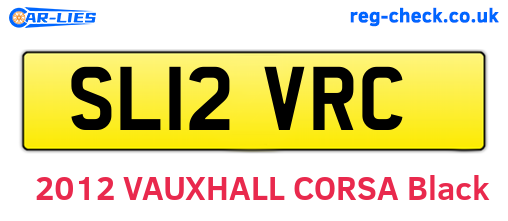 SL12VRC are the vehicle registration plates.