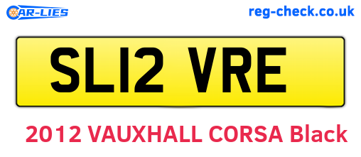 SL12VRE are the vehicle registration plates.