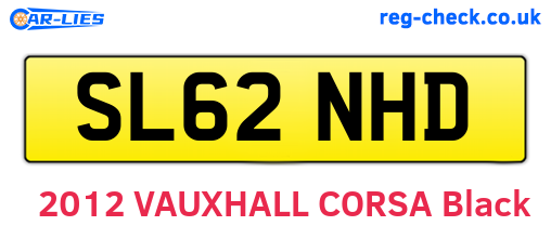 SL62NHD are the vehicle registration plates.