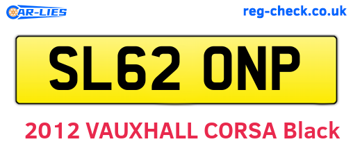 SL62ONP are the vehicle registration plates.