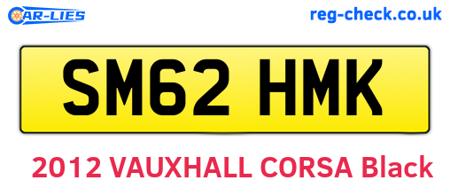 SM62HMK are the vehicle registration plates.