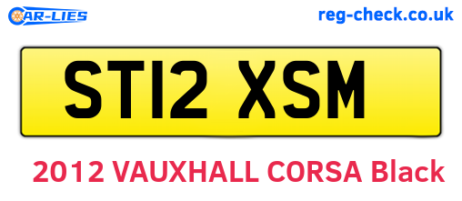 ST12XSM are the vehicle registration plates.