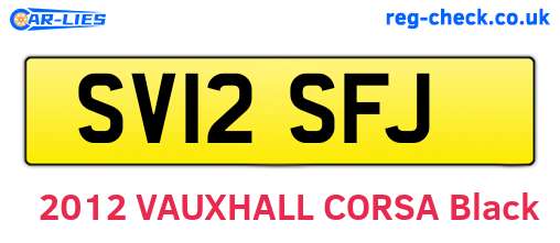 SV12SFJ are the vehicle registration plates.