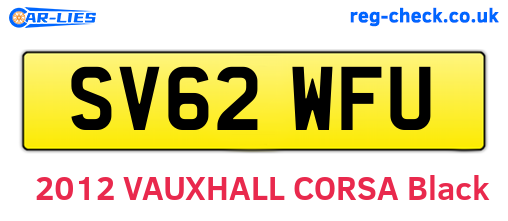 SV62WFU are the vehicle registration plates.