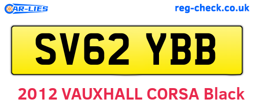 SV62YBB are the vehicle registration plates.