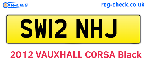 SW12NHJ are the vehicle registration plates.