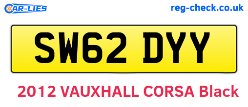 SW62DYY are the vehicle registration plates.