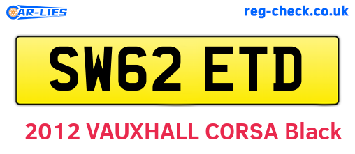 SW62ETD are the vehicle registration plates.