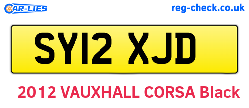 SY12XJD are the vehicle registration plates.