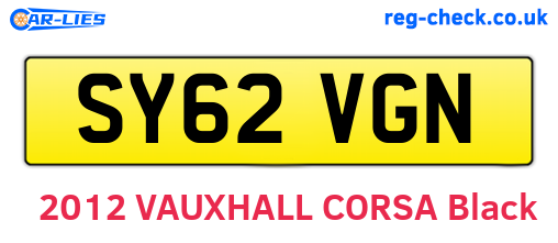 SY62VGN are the vehicle registration plates.