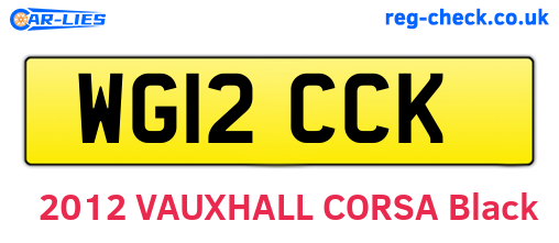 WG12CCK are the vehicle registration plates.