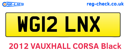 WG12LNX are the vehicle registration plates.