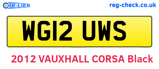 WG12UWS are the vehicle registration plates.