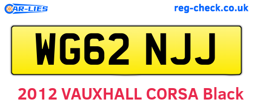 WG62NJJ are the vehicle registration plates.